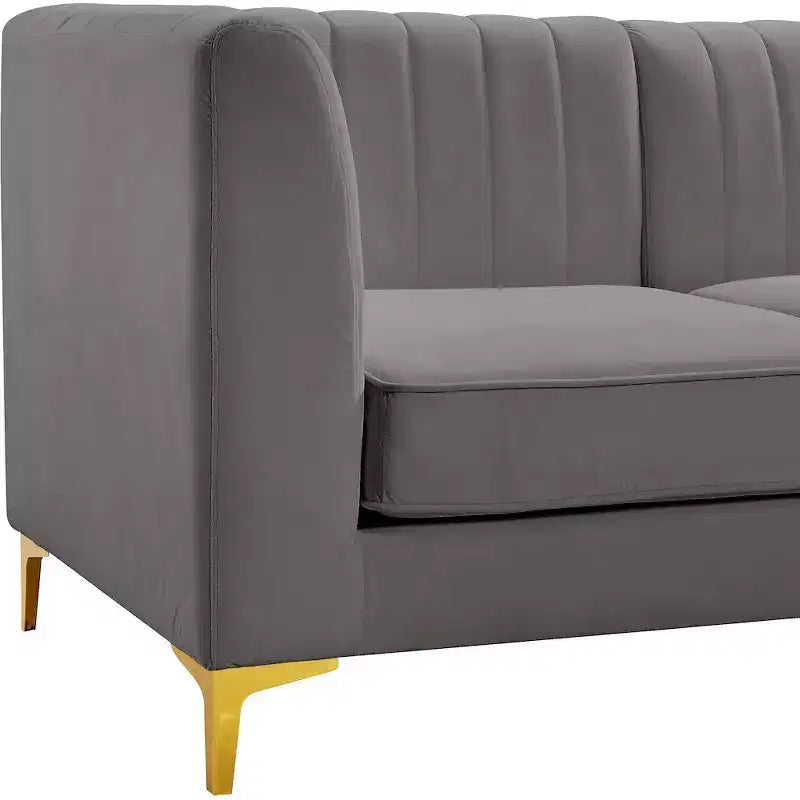 Meridian Furniture,Alina Velvet Modular Sofa