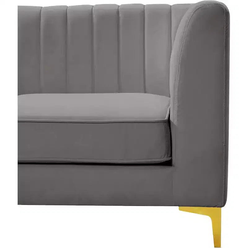 Meridian Furniture,Alina Velvet Modular Sofa
