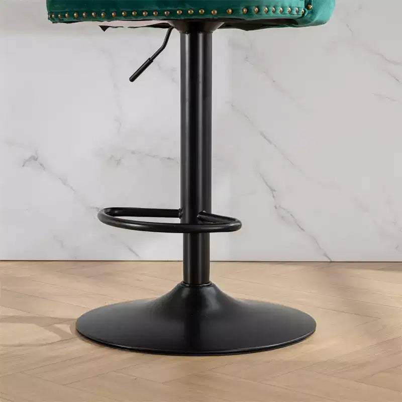 Bar Stools Set of 2, Upholstered 360 Swivel Bar Chairs, Modern Bar Stools with Back, 25-33 Adjustable Height Stool