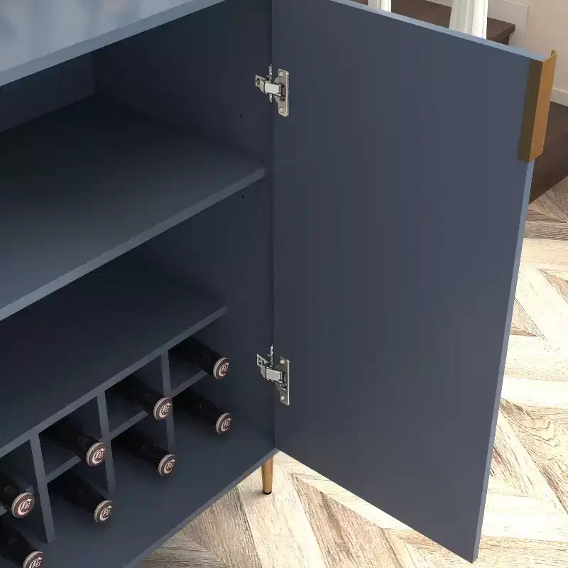 Homy Casa Modern Kitchen Sideboard Cabinet with Wine Storage and Adjustable Shelves, for Dining or Living Room