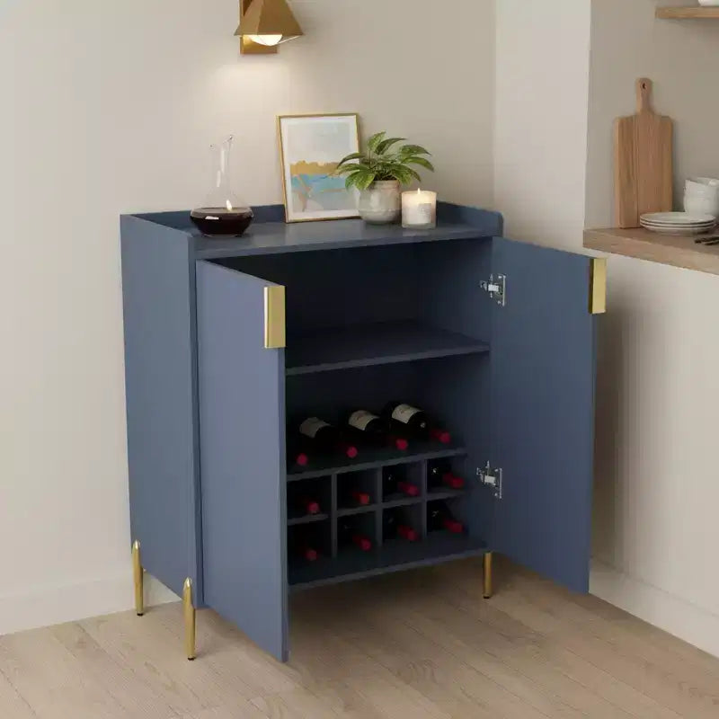 Homy Casa Modern Kitchen Sideboard Cabinet with Wine Storage and Adjustable Shelves, for Dining or Living Room