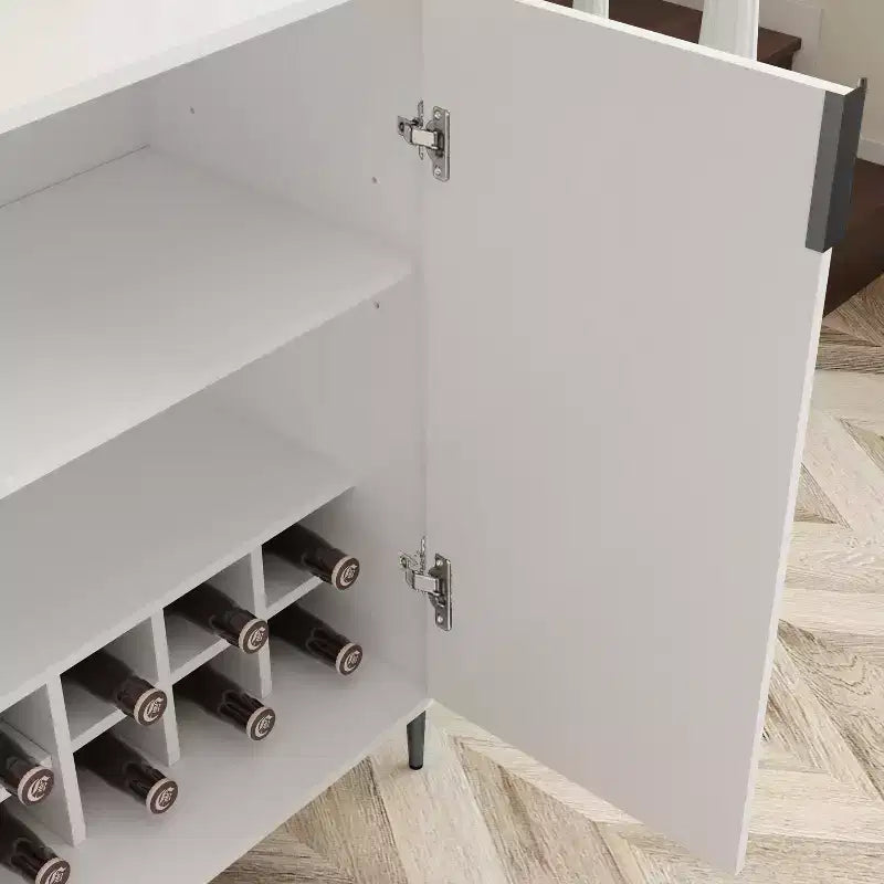 Homy Casa Modern Kitchen Sideboard Cabinet with Wine Storage and Adjustable Shelves, for Dining or Living Room