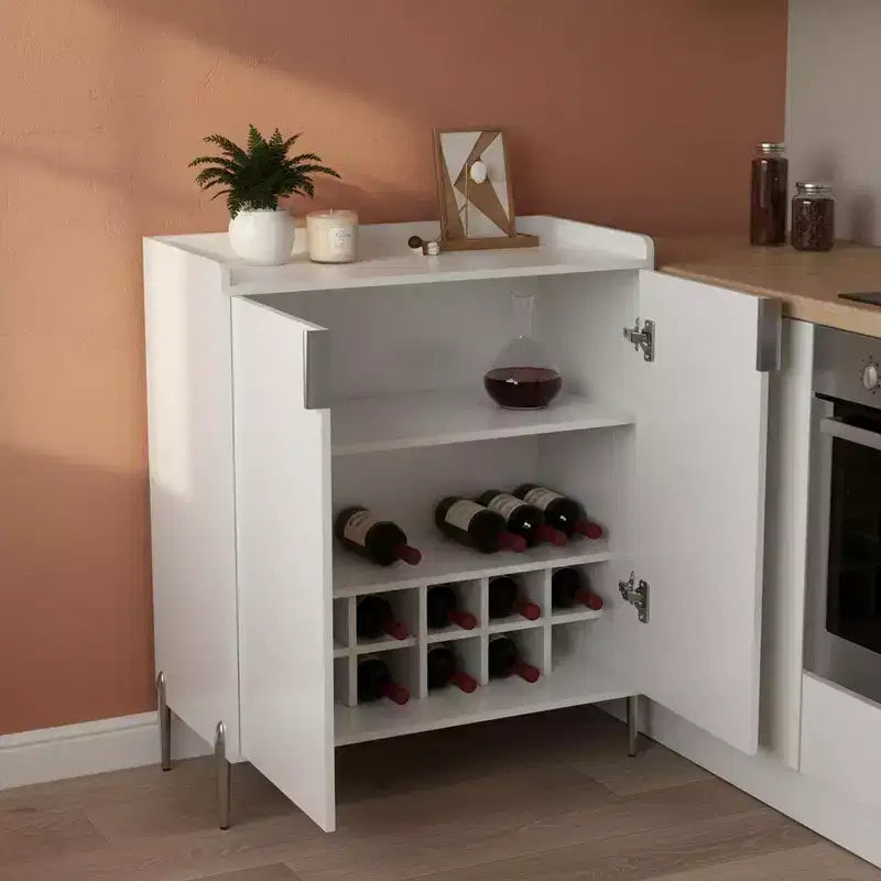 Homy Casa Modern Kitchen Sideboard Cabinet with Wine Storage and Adjustable Shelves, for Dining or Living Room