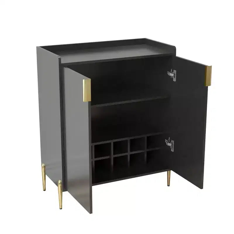 Homy Casa Modern Kitchen Sideboard Cabinet with Wine Storage and Adjustable Shelves, for Dining or Living Room
