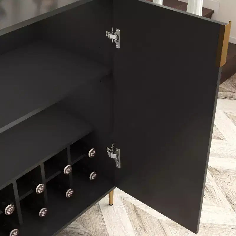 Homy Casa Modern Kitchen Sideboard Cabinet with Wine Storage and Adjustable Shelves, for Dining or Living Room
