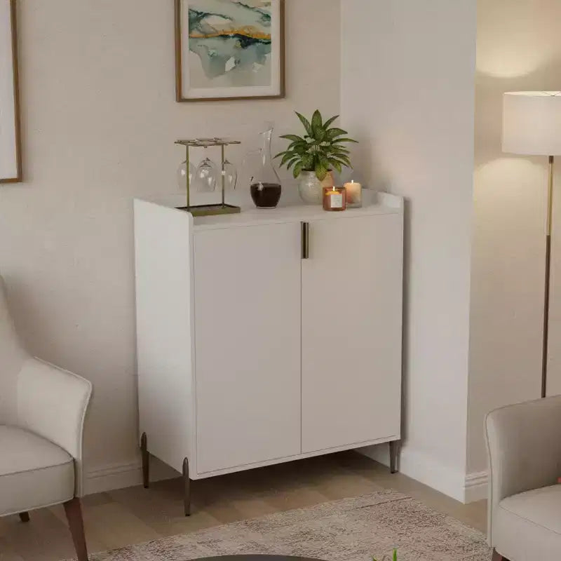 Homy Casa Modern Kitchen Sideboard Cabinet with Wine Storage and Adjustable Shelves, for Dining or Living Room