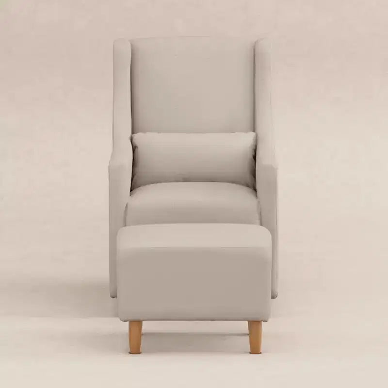 Babyletto Toco Swivel Glider and Ottoman in Eco-Performance Fabric | Water Repellent & Stain Resistant