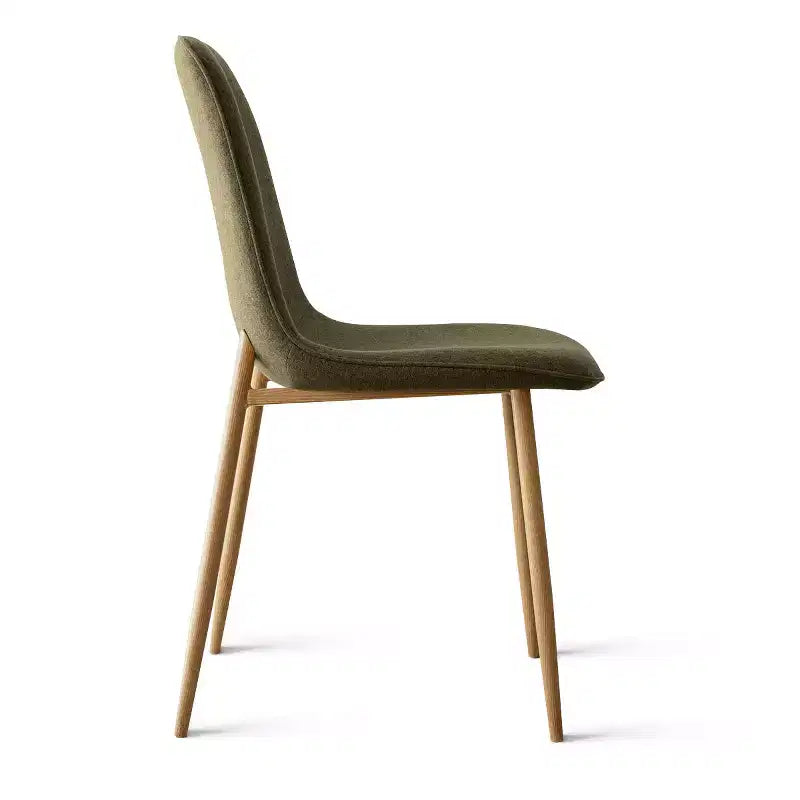 Modern Upholstered Dining Chairs Set of 2, Fabric Padded Kitchen Chairs with Wood-Grain Metal Legs for Kitchen or Dining Room - Panipeachy