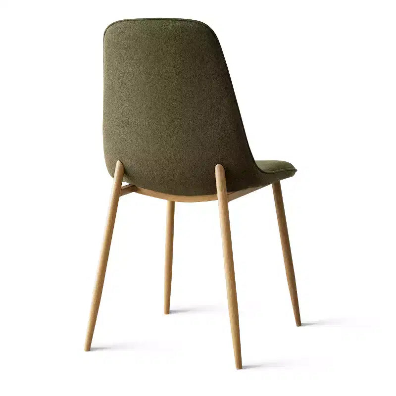 Modern Upholstered Dining Chairs Set of 2, Fabric Padded Kitchen Chairs with Wood-Grain Metal Legs for Kitchen or Dining Room - Panipeachy