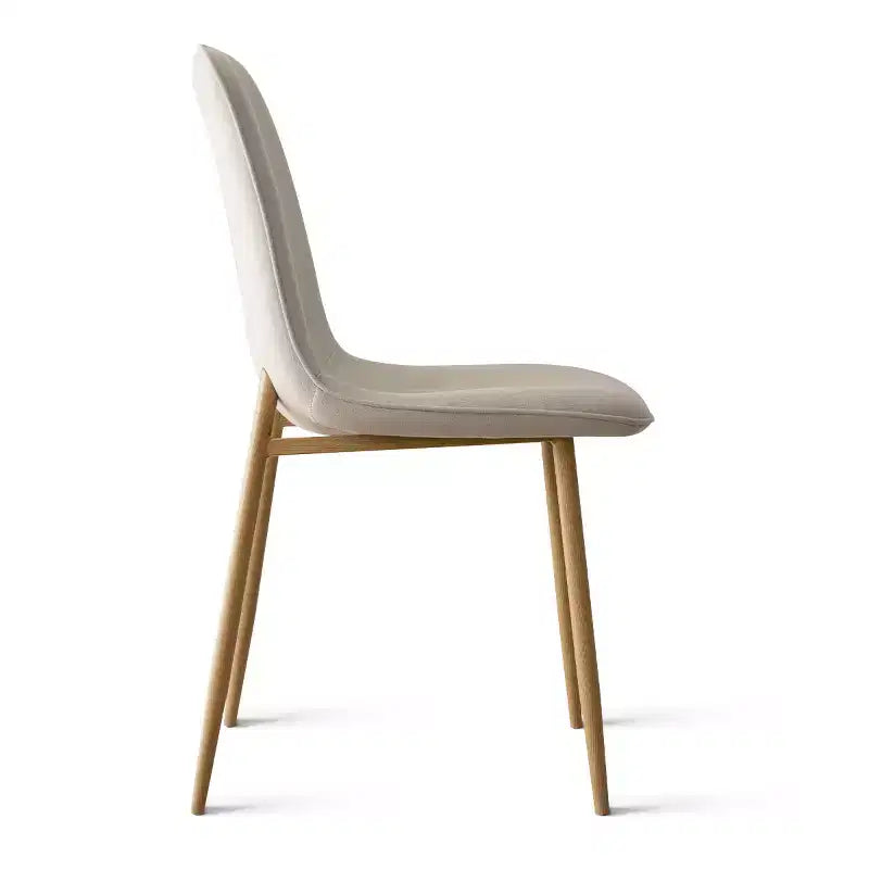 Modern Upholstered Dining Chairs Set of 2, Fabric Padded Kitchen Chairs with Wood-Grain Metal Legs for Kitchen or Dining Room - Panipeachy