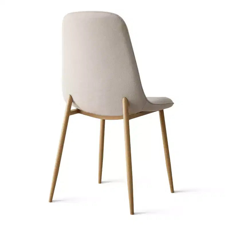 Modern Upholstered Dining Chairs Set of 2, Fabric Padded Kitchen Chairs with Wood-Grain Metal Legs for Kitchen or Dining Room - Panipeachy