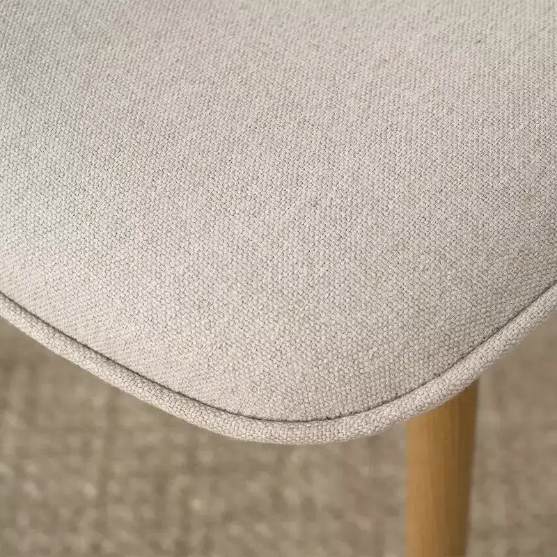 Modern Upholstered Dining Chairs Set of 2, Fabric Padded Kitchen Chairs with Wood-Grain Metal Legs for Kitchen or Dining Room - Panipeachy