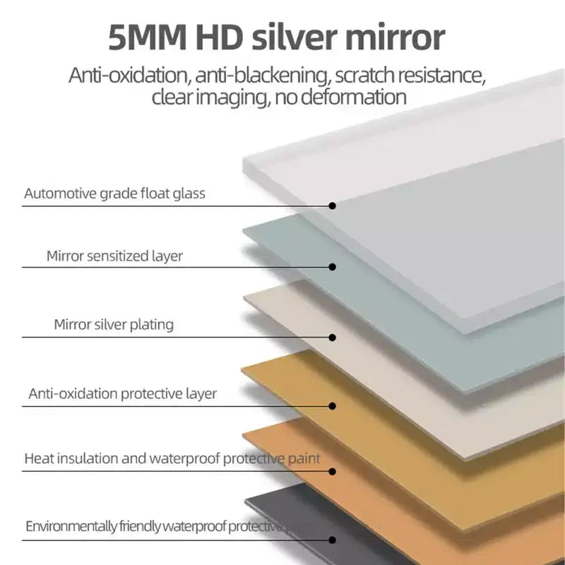 56 x 15 Inch Clear Round Corner Full Length Wall Mirror for Living Room Bedroom Cloakroom Wall Hanging with Hanging Hole