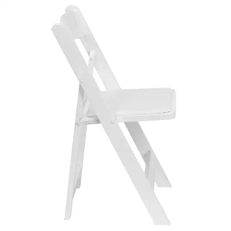 Emma and Oliver 2 Pack Wedding Party Event Wood Folding Chair with Vinyl Padded Seat