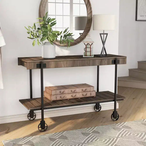 Huntingdale Industrial 1 Shelf Sofa Table - miBasics