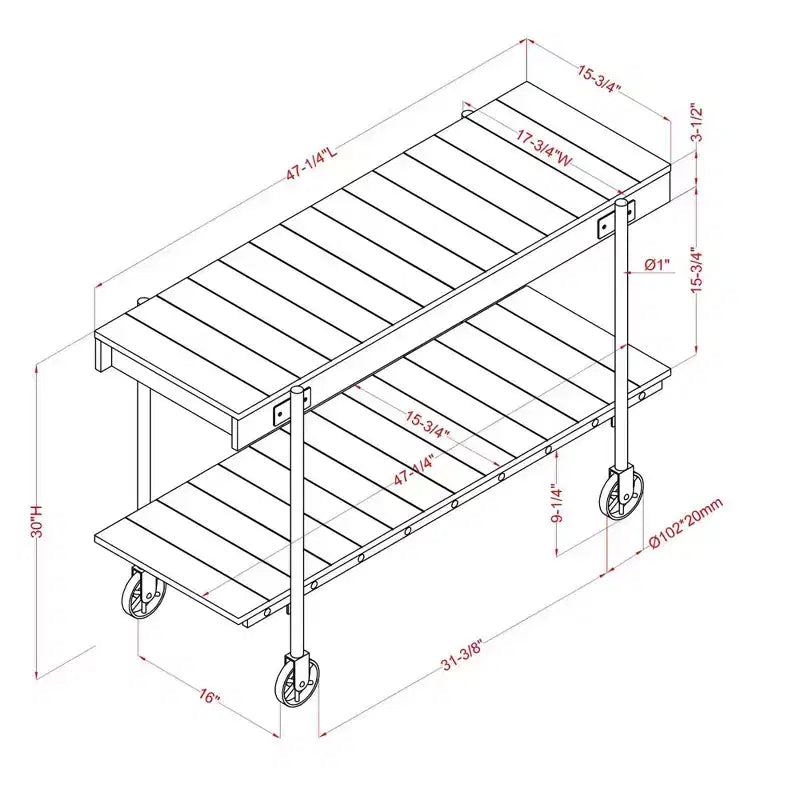 Huntingdale Industrial 1 Shelf Sofa Table - miBasics